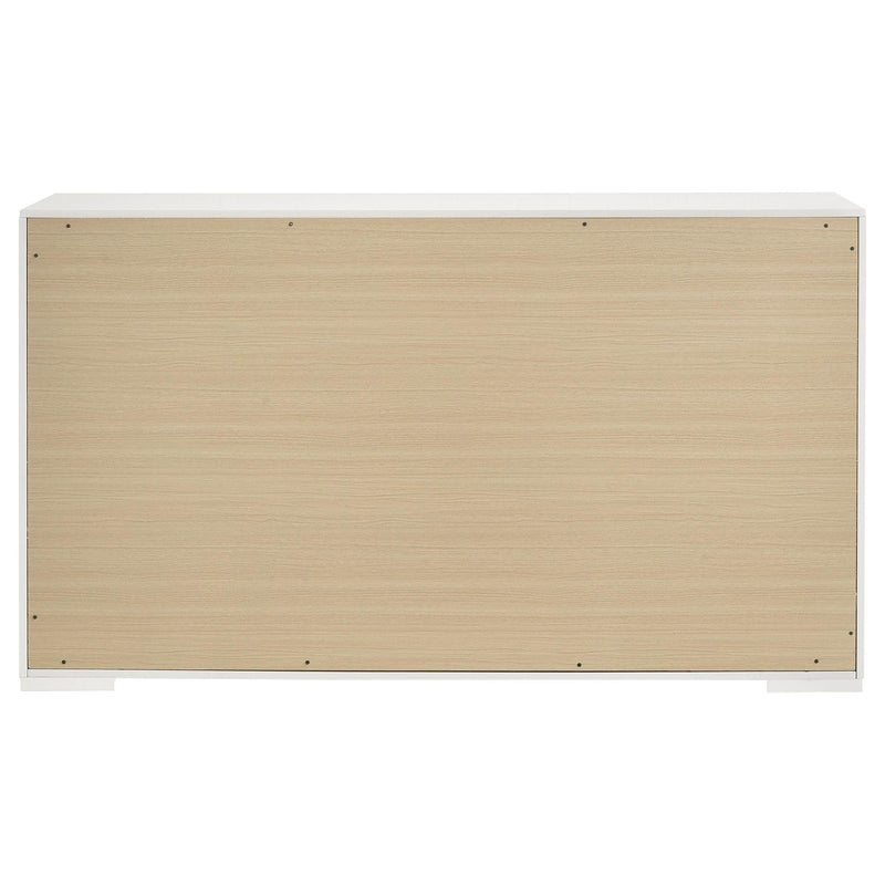 Ives 6-drawer Dresser Cabinet White High Gloss - 224943