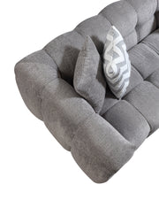 Ivy Gray Boucle RAF Sectional - Lara FurnitureSectional