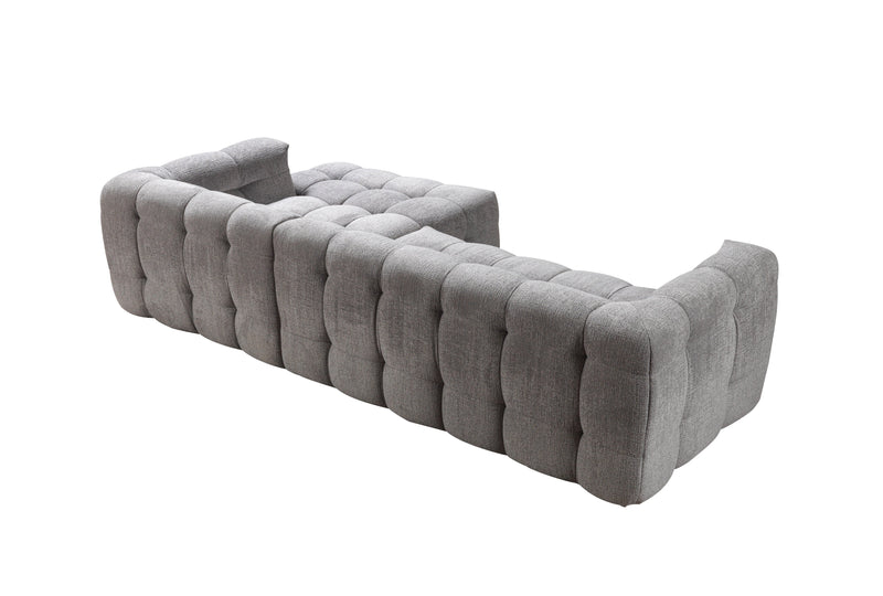 Ivy Gray Boucle RAF Sectional - Lara FurnitureSectional