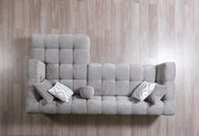 Ivy Gray Boucle RAF Sectional - Lara FurnitureSectional