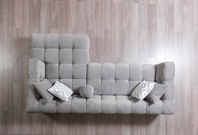 Ivy Gray Boucle RAF Sectional - Lara FurnitureSectional