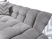 Ivy Gray Boucle RAF Sectional - Lara FurnitureSectional