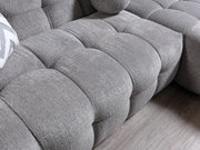 Ivy Gray Boucle RAF Sectional - Lara FurnitureSectional