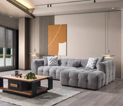 Ivy Gray Boucle RAF Sectional - Lara FurnitureSectional