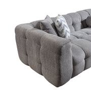 Ivy Gray Boucle RAF Sectional - Lara FurnitureSectional