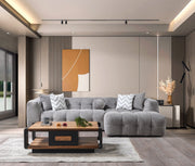 Ivy Gray Boucle RAF Sectional - Lara FurnitureSectional