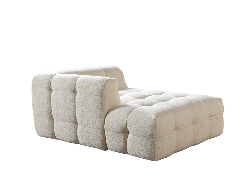 Ivy Ivory Boucle Double Chaise 146" Sectional - IVYIVR-USEC