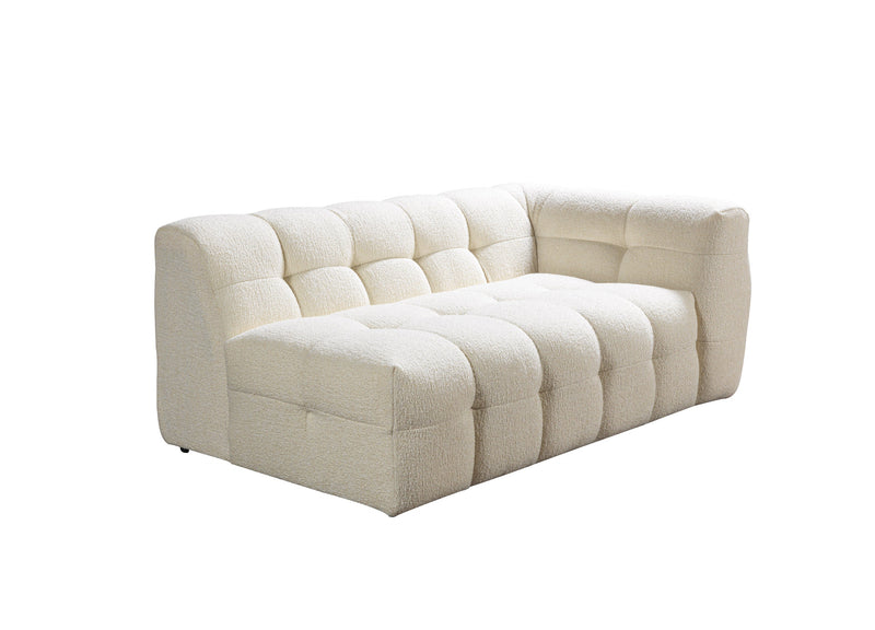 Ivy Ivory Boucle LAF 110" Sectional - IVYIVORY-LSEC