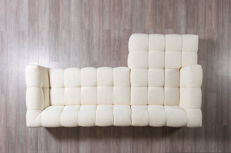 Ivy Ivory Boucle LAF 110" Sectional - IVYIVORY-LSEC