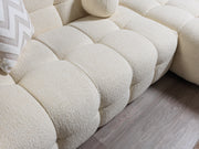 Ivy Ivory Boucle RAF Sectional - Lara FurnitureSectional