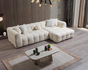 Ivy Ivory Boucle RAF Sectional - Lara FurnitureSectional