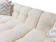 Ivy Ivory Boucle RAF Sectional - Lara FurnitureSectional