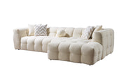 Ivy Ivory Boucle RAF Sectional - Lara FurnitureSectional