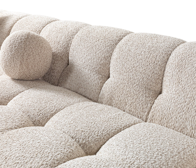 Ivy Sand Boucle Double Chaise 146" Sectional - IVYSAND-USEC
