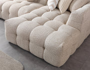 Ivy Sand Boucle Double Chaise 146" Sectional - IVYSAND-USEC