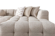 Ivy Sand Boucle Double Chaise 146" Sectional - IVYSAND-USEC