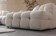Ivy Sand Boucle Double Chaise 146" Sectional - IVYSAND-USEC