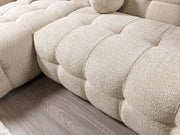Ivy Sand Boucle LAF 110" Sectional - Lara FurnitureSectional
