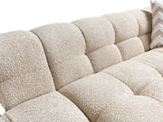 Ivy Sand Boucle LAF 110" Sectional - Lara FurnitureSectional