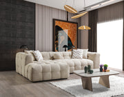 Ivy Sand Boucle LAF 110" Sectional - Lara FurnitureSectional