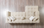 Ivy Sand Boucle LAF 110" Sectional - Lara FurnitureSectional