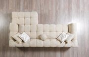 Ivy Sand Boucle RAF 110" Sectional - Lara FurnitureSectional