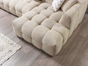 Ivy Sand Boucle RAF 110" Sectional - Lara FurnitureSectional