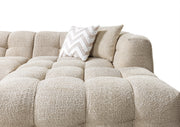 Ivy Sand Boucle RAF 110" Sectional - Lara FurnitureSectional