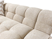 Ivy Sand Boucle RAF 110" Sectional - Lara FurnitureSectional
