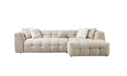 Ivy Sand Boucle RAF 110" Sectional - Lara FurnitureSectional