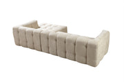 Ivy Sand Boucle RAF 110" Sectional - Lara FurnitureSectional