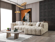 Ivy Sand Boucle RAF 110" Sectional - Lara FurnitureSectional