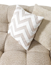 Ivy Sand Boucle RAF 110" Sectional - Lara FurnitureSectional