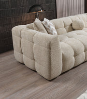 Ivy Sand Boucle RAF 110" Sectional - Lara FurnitureSectional