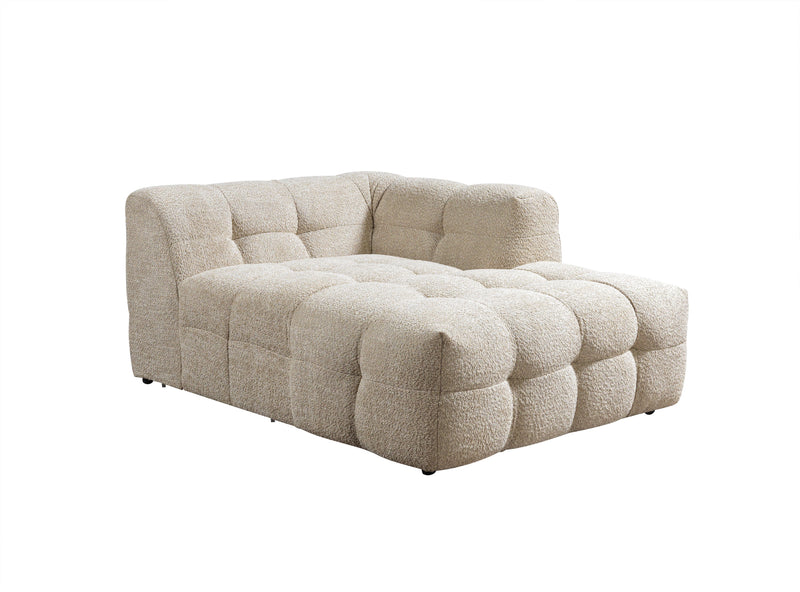 Ivy Sand Boucle RAF 110" Sectional - Lara FurnitureSectional