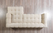 Ivy Sand Boucle RAF 110" Sectional - Lara FurnitureSectional