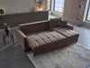 Ivy Sectional (Koopsi Basic Brown) 3 Pieces - Gate FurnitureSleeper Sectional
