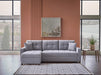 Ivy Sectional (Koopsi Basic Gray110) Brown Legs - Gate FurnitureSleeper Sectional