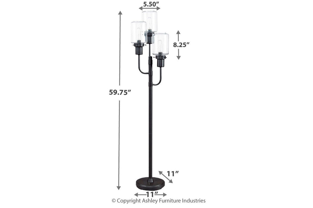 Jaak Bronze Finish Floor Lamp - Gate FurnitureFloor Lamps