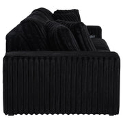 Jacana Corduroy Upholstered Dual Power Chaise Sofa Black - 600537P