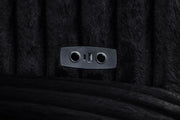 Jacana Corduroy Upholstered Dual Power Chaise Sofa Black - 600537P
