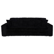 Jacana Corduroy Upholstered Dual Power Chaise Sofa Black - 600537P