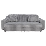Jacana Corduroy Upholstered Dual Power Chaise Sofa Grey - 600536P
