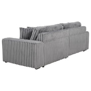 Jacana Corduroy Upholstered Dual Power Chaise Sofa Grey - 600536P