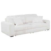 Jacana Corduroy Upholstered Dual Power Chaise Sofa Ivory - 600535P