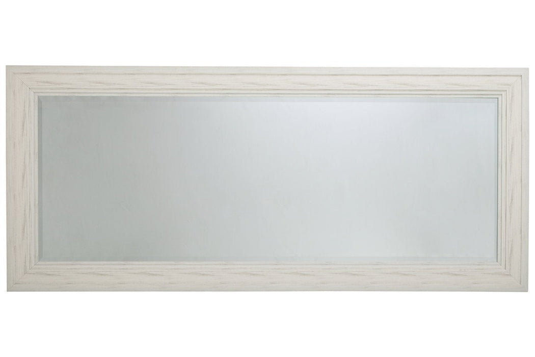 Jacee Antique White Floor Mirror - Gate FurnitureMirror