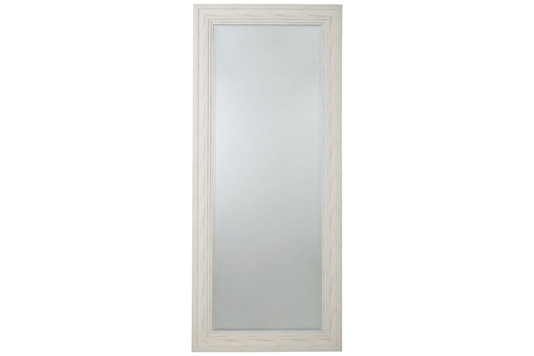 Jacee Antique White Floor Mirror - Gate FurnitureMirror
