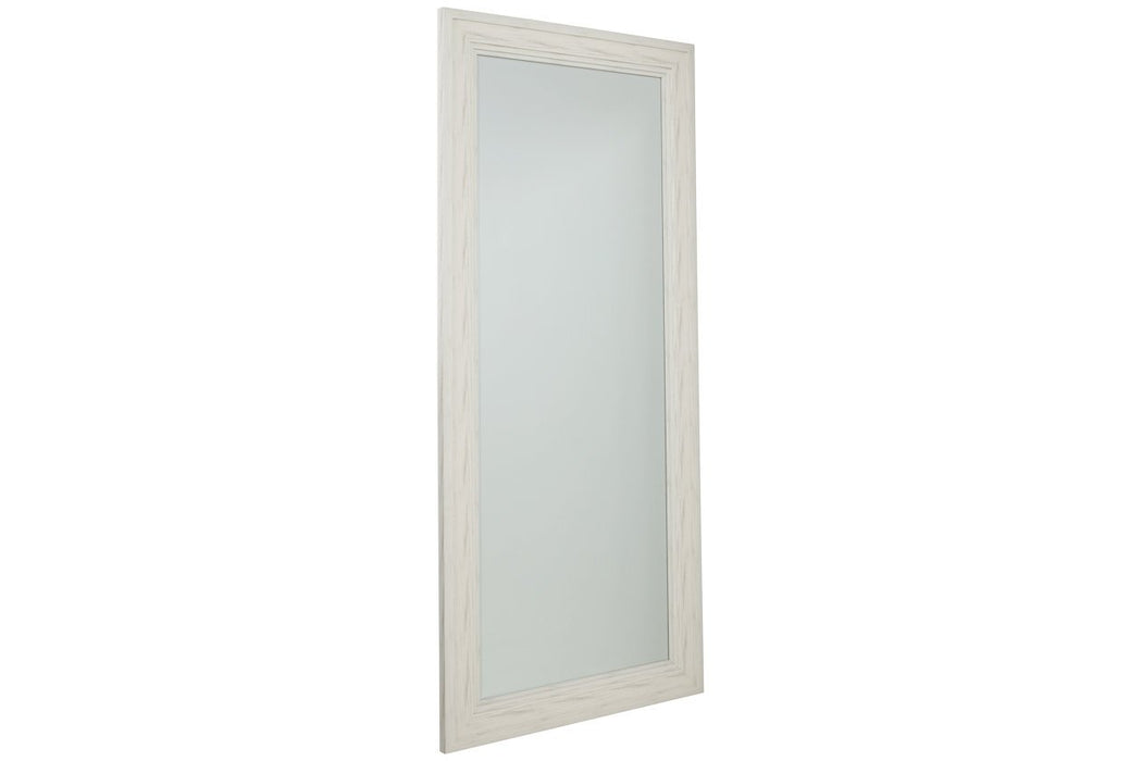 Jacee Antique White Floor Mirror - Gate FurnitureMirror