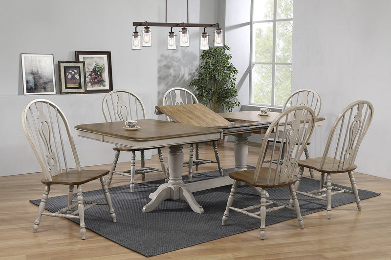 Jack Gray/Brown Keyhole Dining Room Set - Lara FurnitureDining Room Set