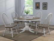 Jack Gray/Brown Round Dining Room Set - Lara FurnitureDining Room Set